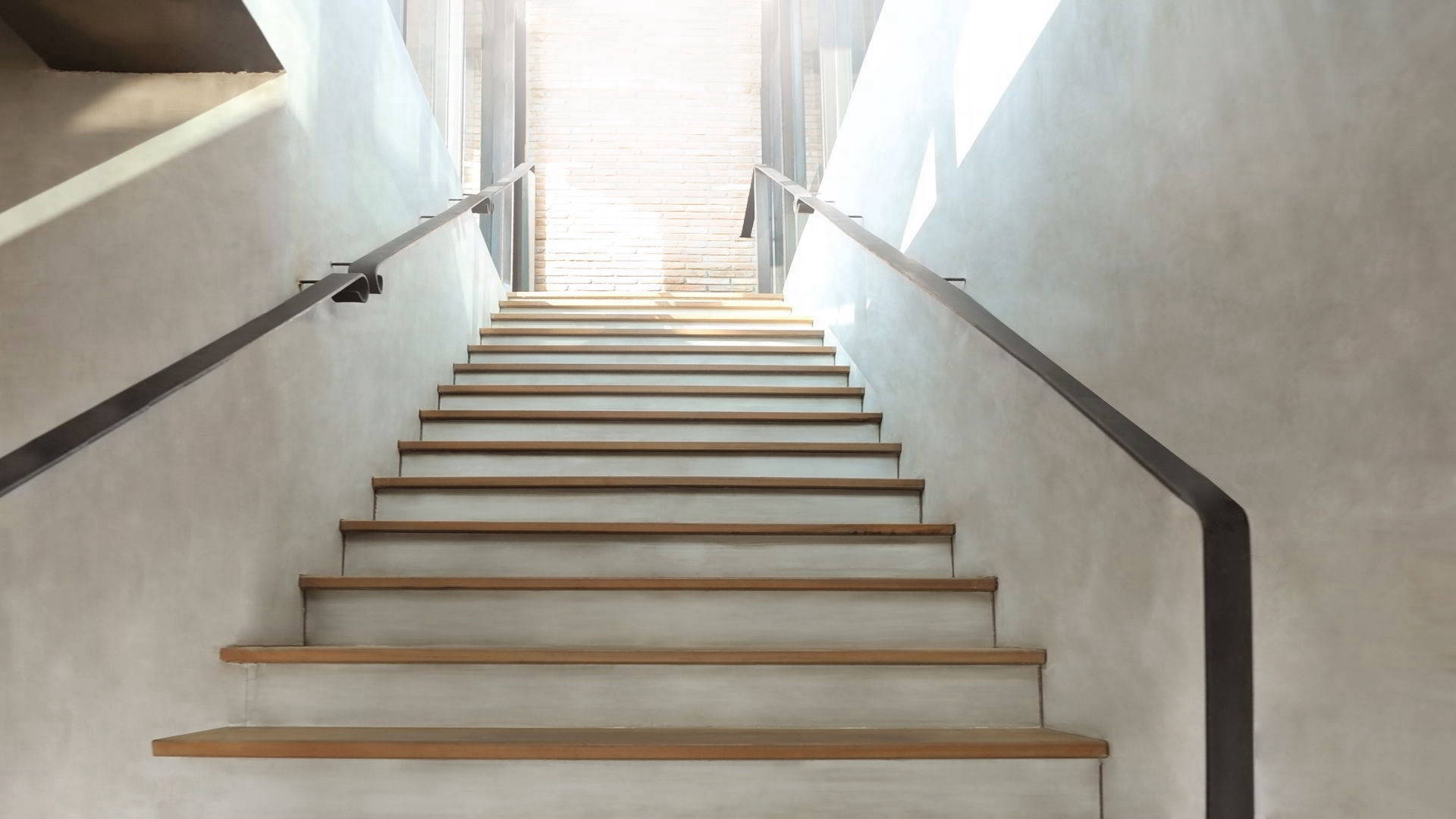 Cementare staircase with timber details