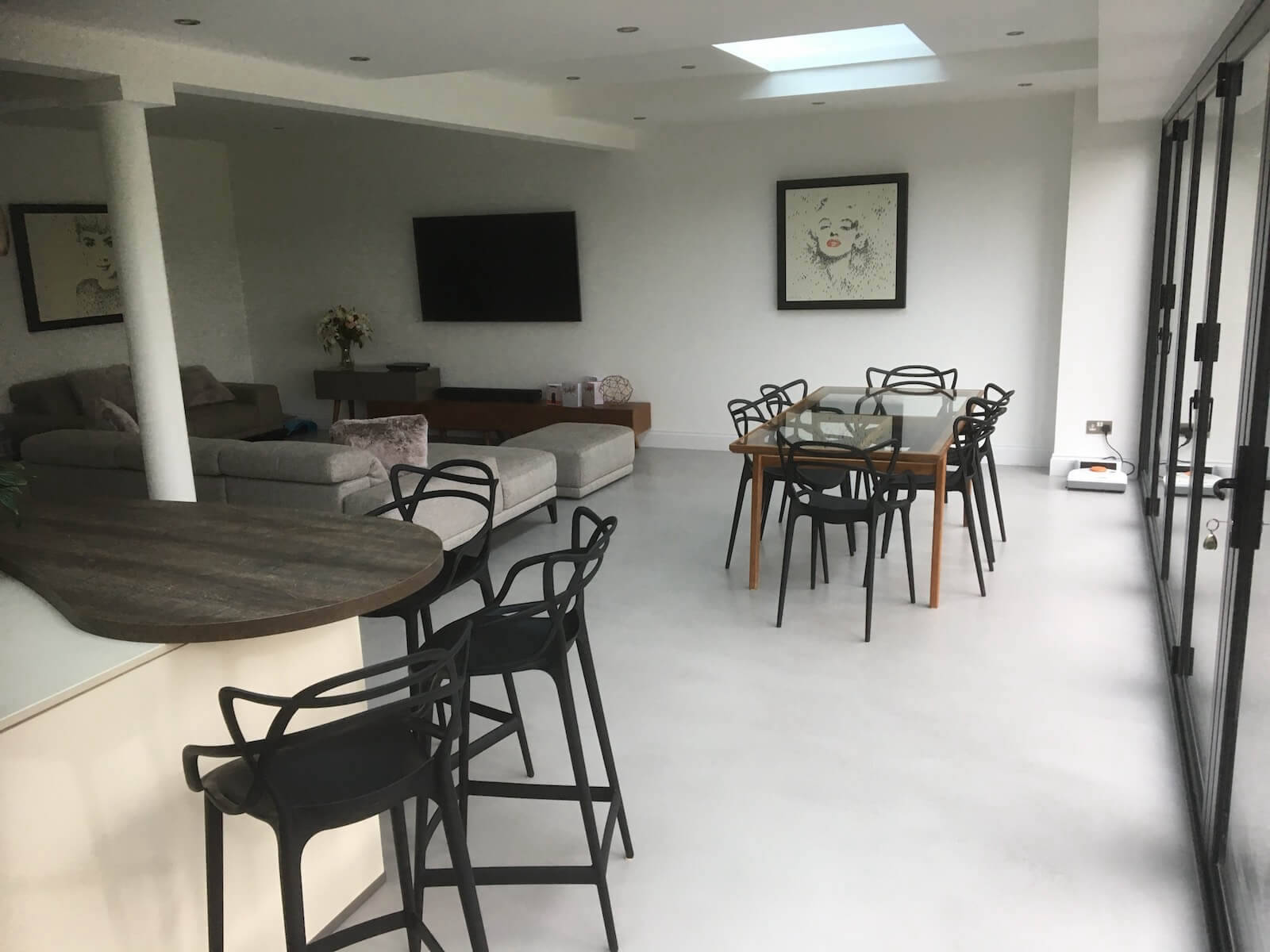 Durable surfaces in a multipurpose living area