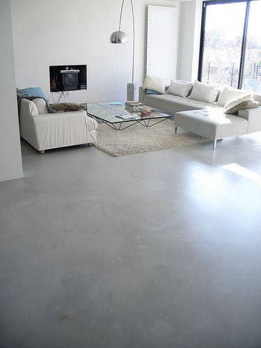 Decorative living room flooring in Craie