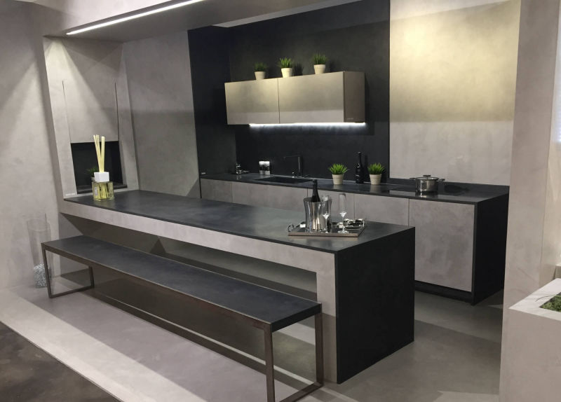 Decorative kitchen worktop and furniture surfaces in Opale