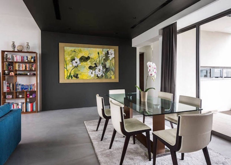 Decorative dining area flooring in Opale
