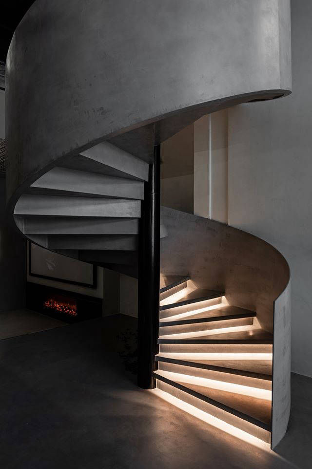 Decorative spiral staircase in Opale
