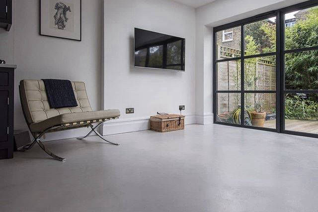 Modern living room flooring in Opale
