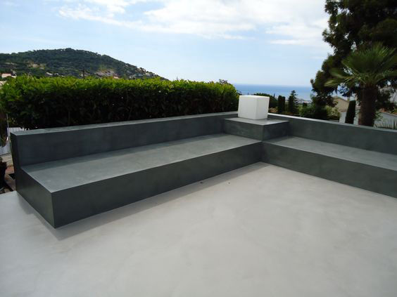 concrete-look terrace finish