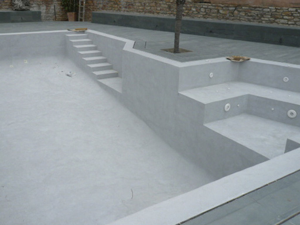 concrete-look pool surround finish