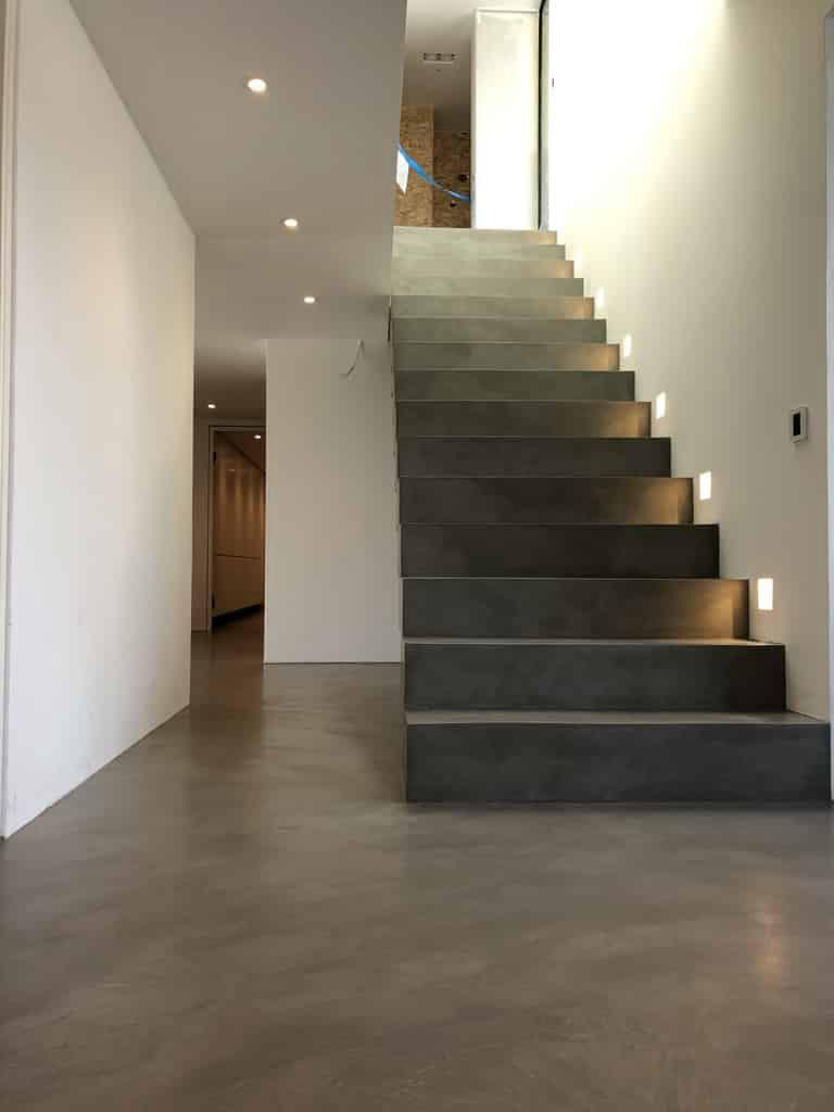 concrete-look stair surface
